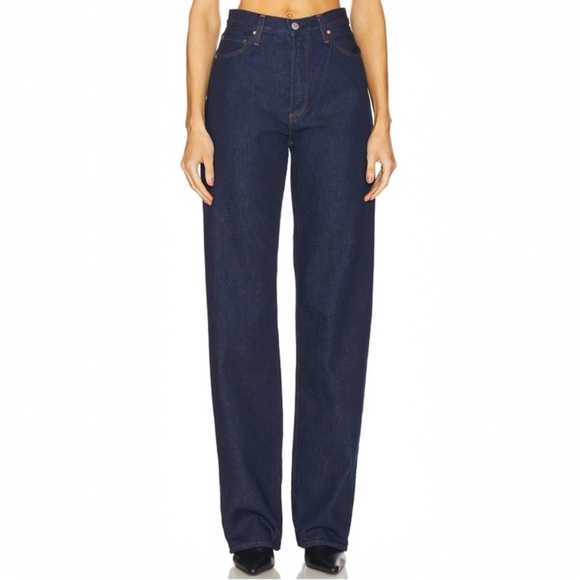 PAIGE Denim - NWT PAIGE Sawyer Wide Leg Jeans in Dark Madella Wash Size 32 Vintage Collection